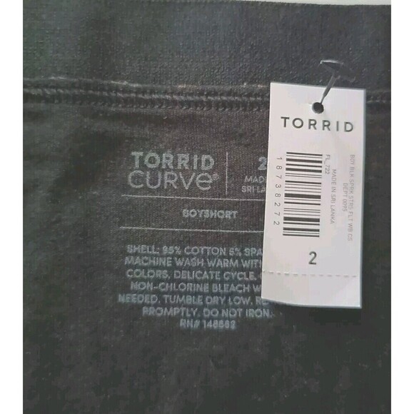 Torrid Curve Boyshort Size 2 XXL Stars Black Star Cotton Mid-Rise Stretch New - Picture 4 of 6